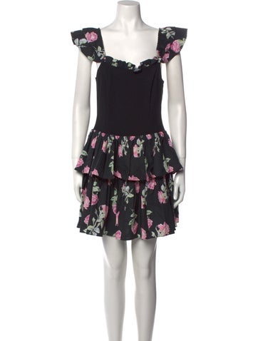 LoveShackFancy Dresses Floral Print Mini Dress XS