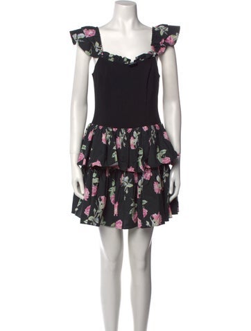 LoveShackFancy Dresses Floral Print Mini Dress M