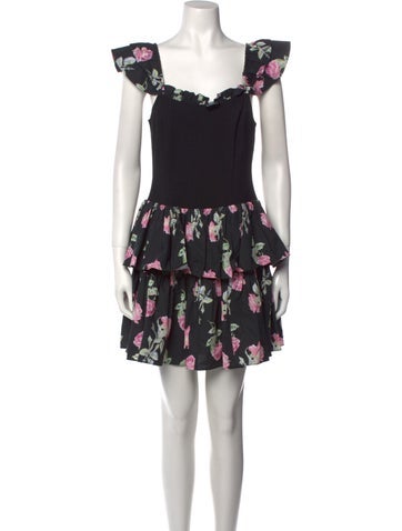 LoveShackFancy Dresses Floral Print Mini Dress XL