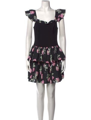 LoveShackFancy Dresses Floral Print Mini Dress XL