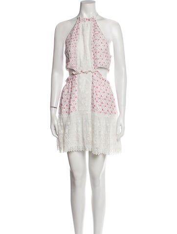 LoveShackFancy Dresses Floral Print Mini Dress S