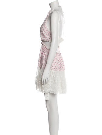 LoveShackFancy Lace Pattern Mini Dress