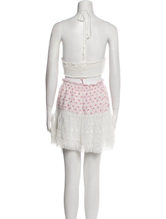 LoveShackFancy Lace Pattern Mini Dress