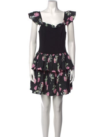 LoveShackFancy Dresses Floral Print Mini Dress XL