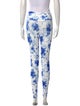 LoveShackFancy Floral Print Skinny Leg Pants