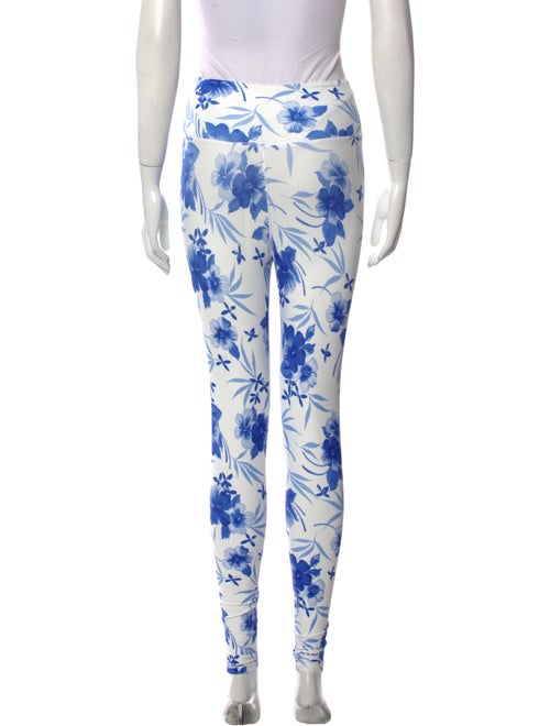 LoveShackFancy Floral Print Skinny Leg Pants