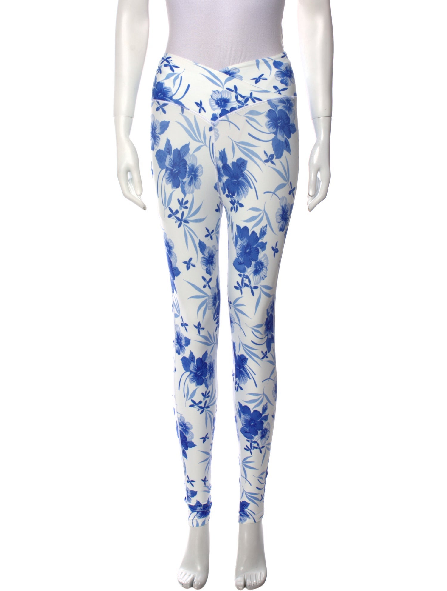 LoveShackFancy Floral Print Skinny Leg Pants