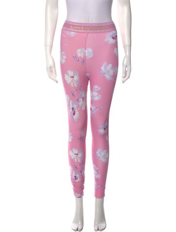 LoveShackFancy Pants Floral Print Skinny Leg XXS