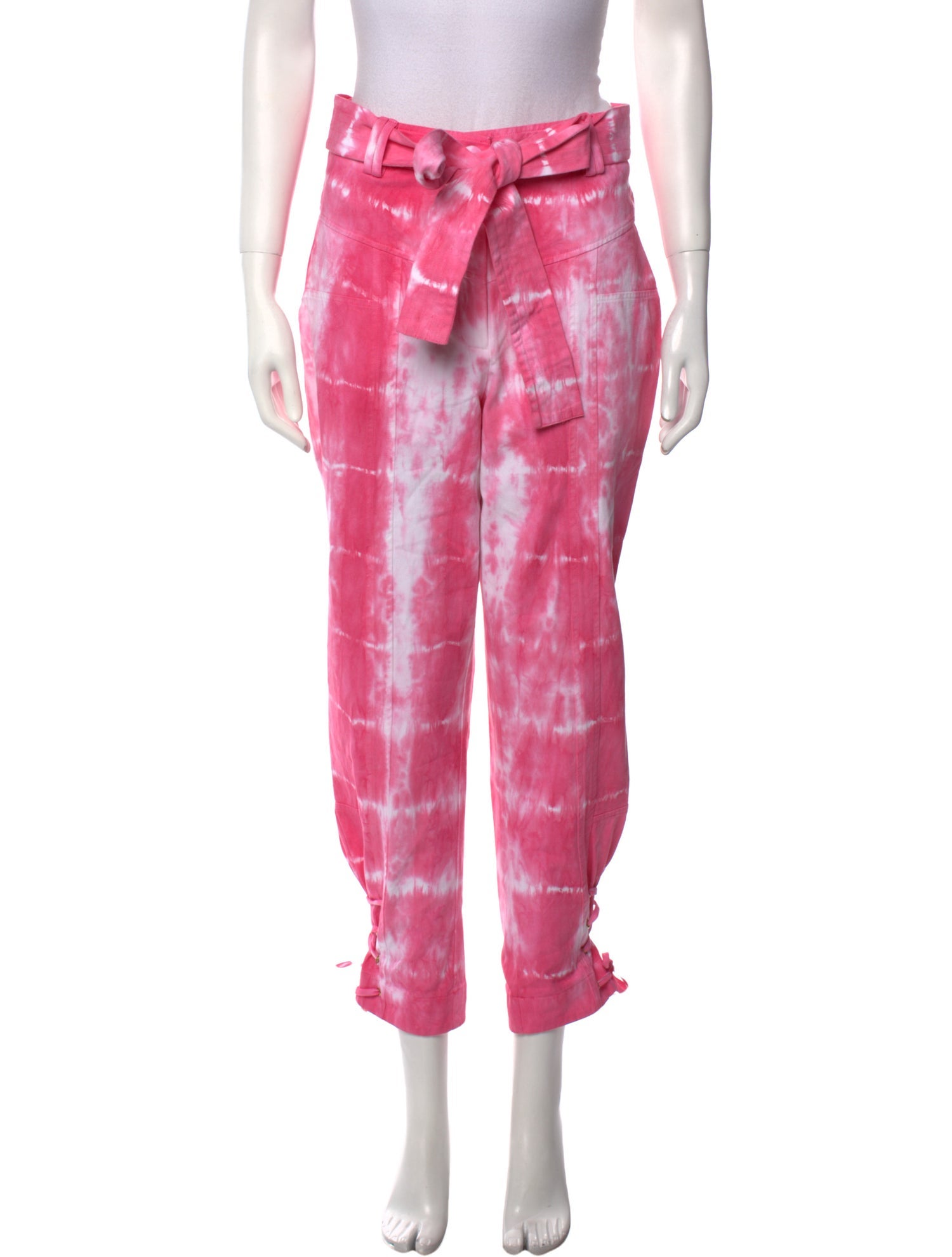 LoveShackFancy Tie-Dye Print Straight Leg Pants