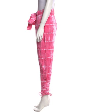 LoveShackFancy Tie-Dye Print Straight Leg Pants