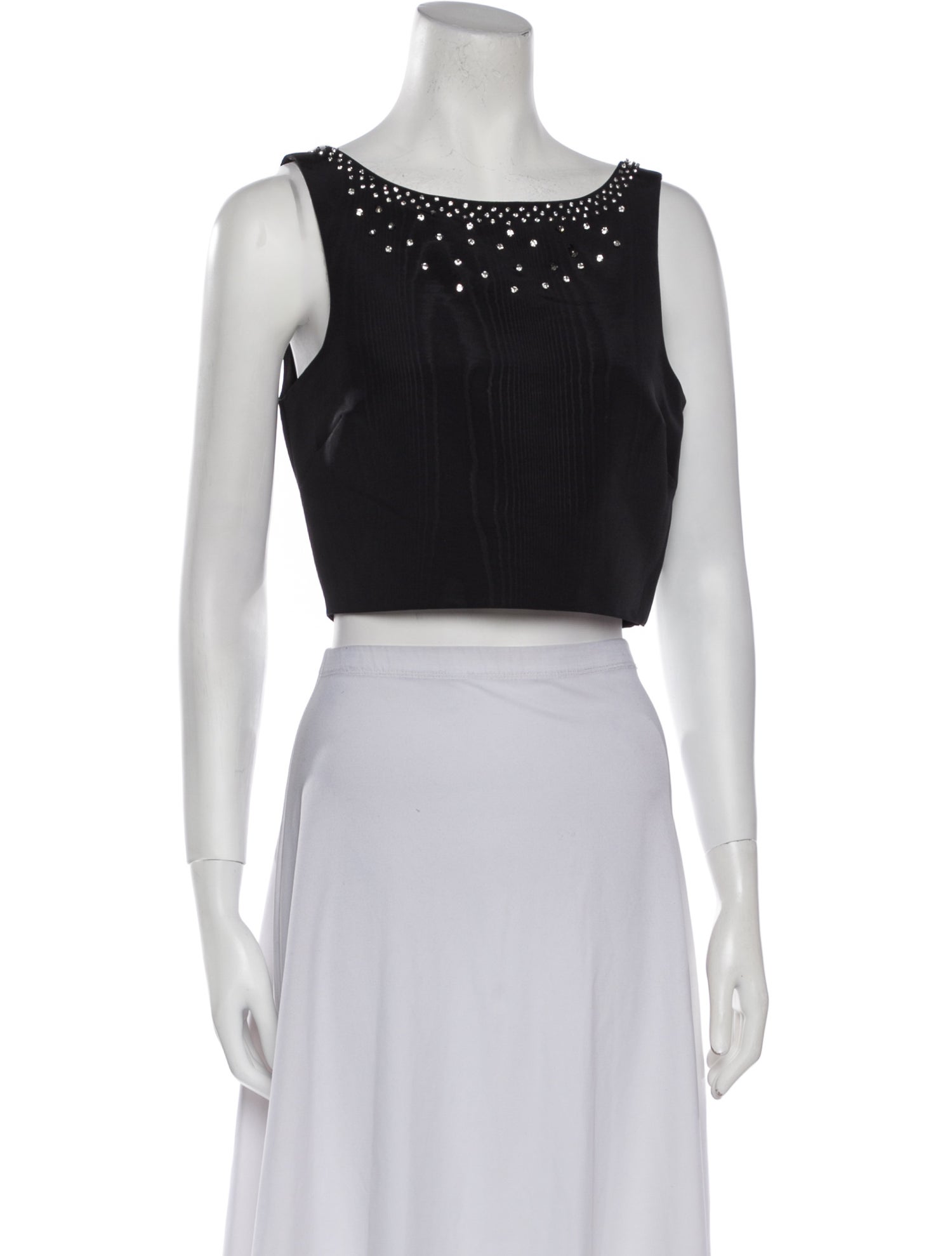 LoveShackFancy Bateau Neckline Sleeveless Crop Top w/ Tags