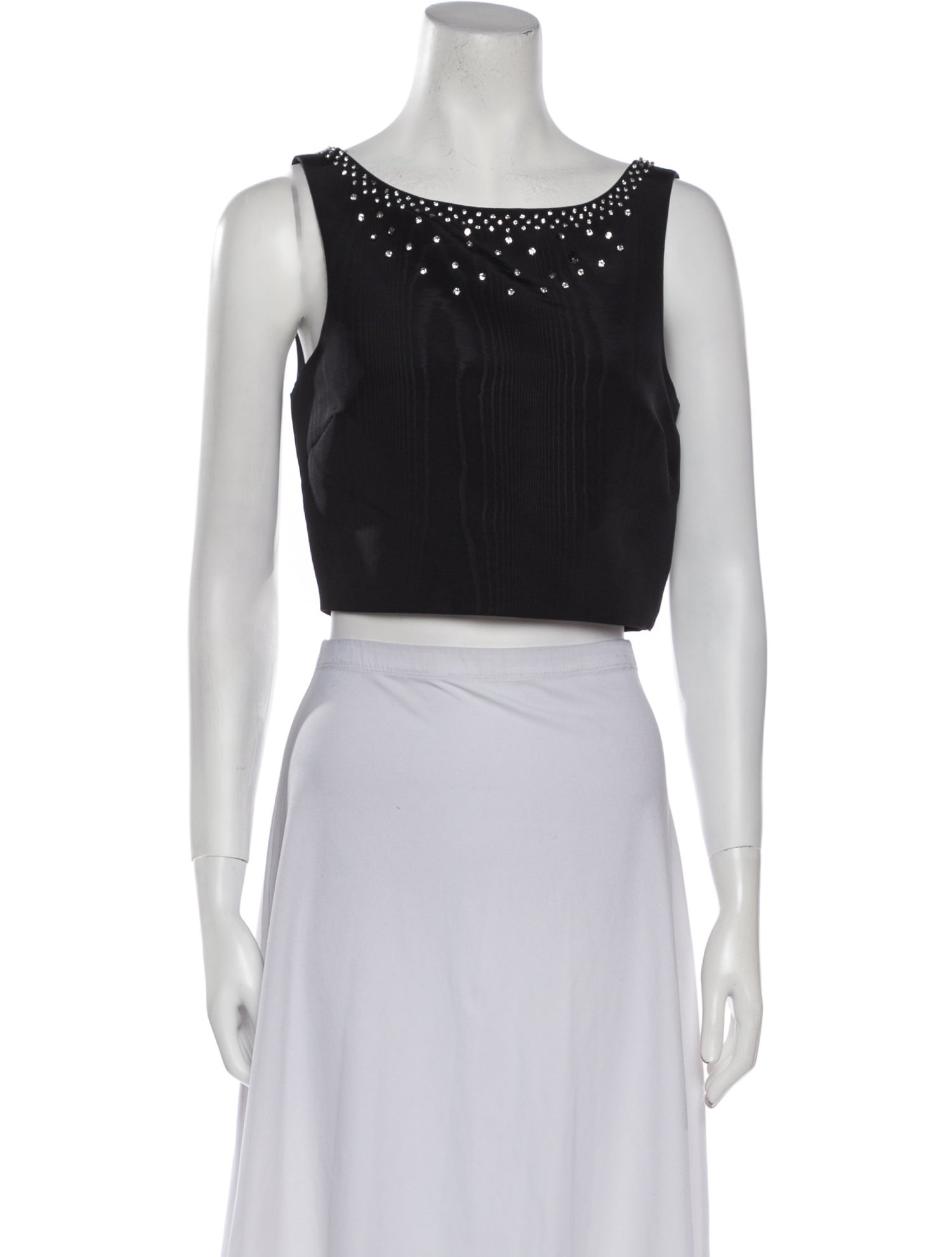 LoveShackFancy Bateau Neckline Sleeveless Crop Top w/ Tags