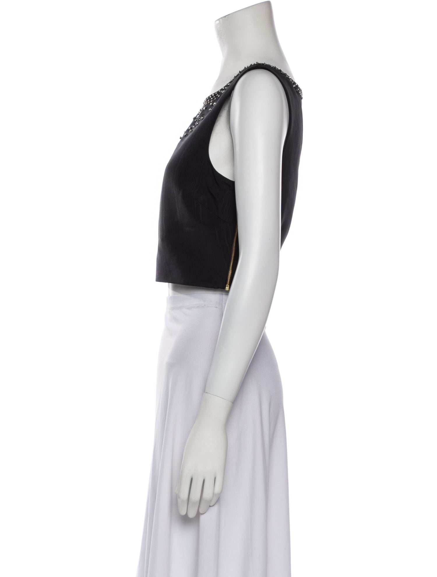 LoveShackFancy Bateau Neckline Sleeveless Crop Top w/ Tags