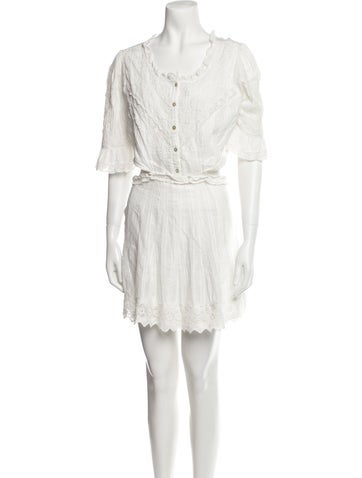 LoveShackFancy Dresses Crew Neck Mini Dress XL