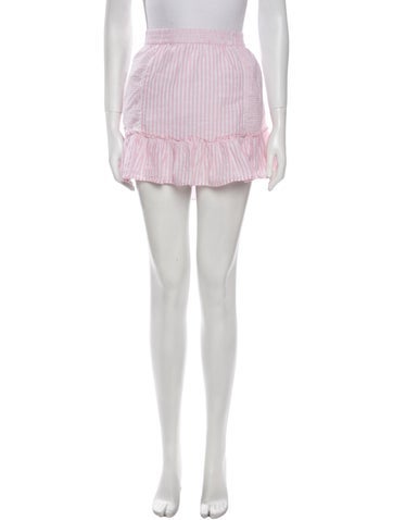 LoveShackFancy Skirts Striped Mini Skirt XL