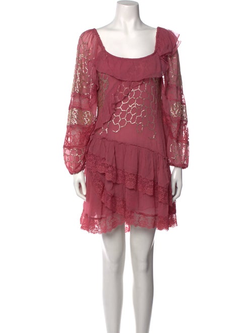 LoveShackFancy Patterned Mini Dress