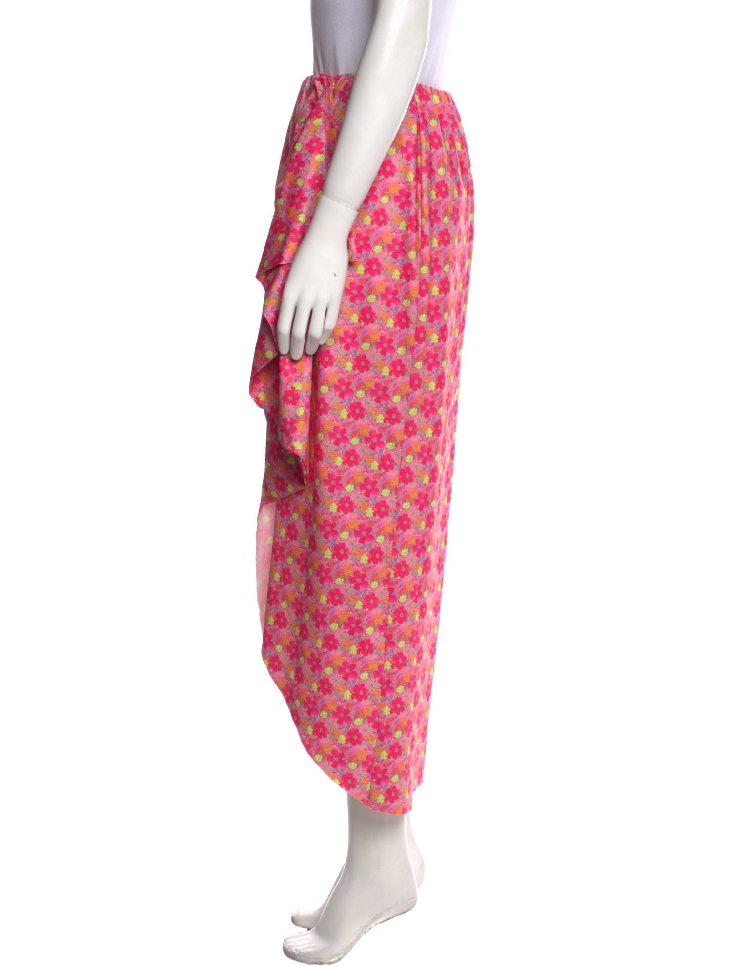 LoveShackFancy Printed Midi Length Skirt