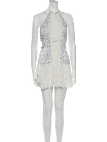 LoveShackFancy Dresses Floral Print Mini Dress XXL