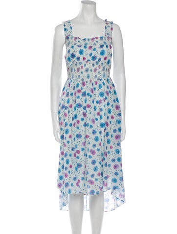LoveShackFancy Dresses Floral Print Midi Length Dress XS