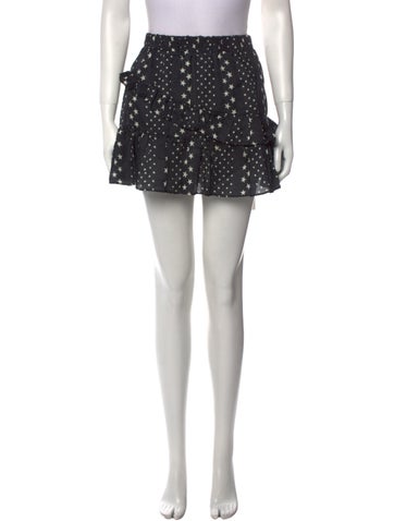 LoveShackFancy Skirts Polka Dot Print Mini Skirt Petite