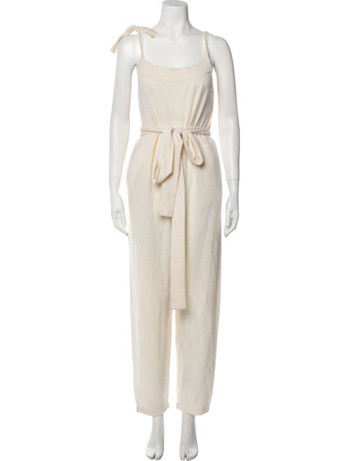 LoveShackFancy Wool Square Neckline Jumpsuit