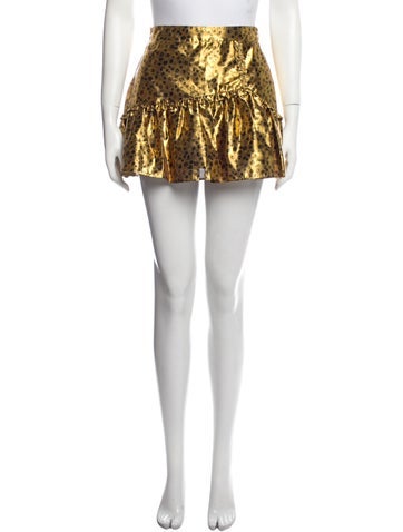 LoveShackFancy Skirts Printed Mini Skirt XS