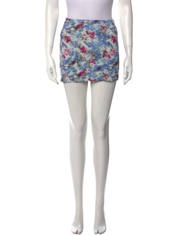 LoveShackFancy Skirts Floral Print Mini Skirt S