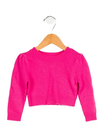 LoveShackFancy Girls' Solid Wool Knit Sweater