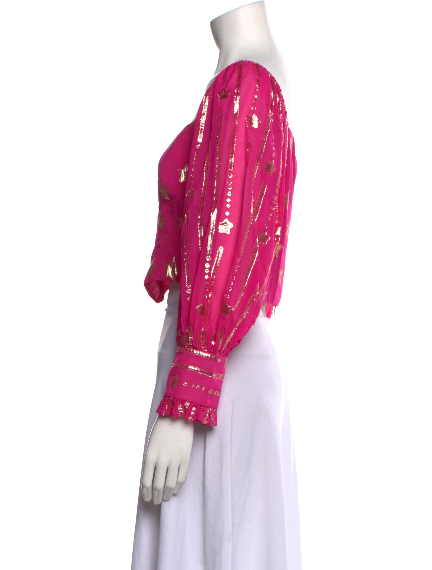 LoveShackFancy Floral Print Square Neckline Crop Top w/ Tags