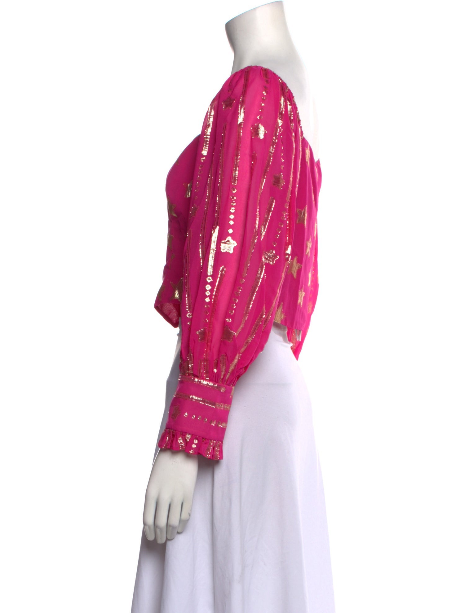 LoveShackFancy Floral Print Square Neckline Crop Top w/ Tags