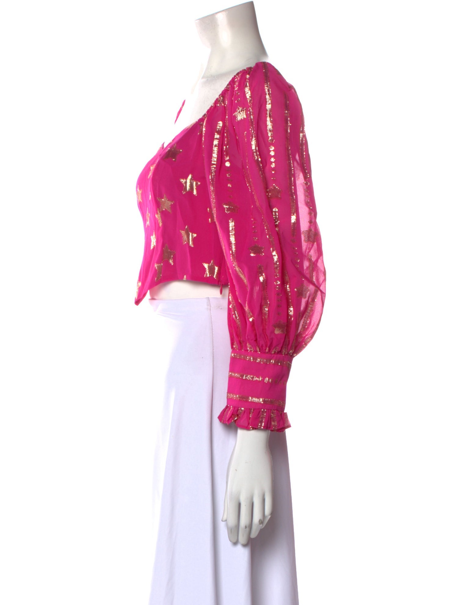 LoveShackFancy Printed Square Neckline Crop Top w/ Tags