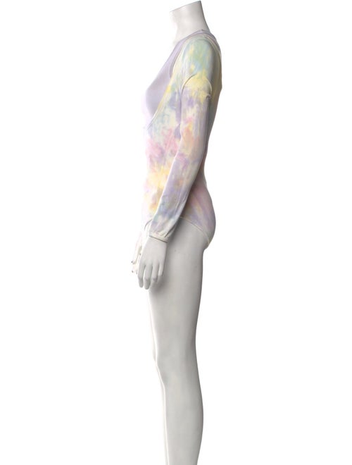 LoveShackFancy Graphic Print Scoop Neck Bodysuit