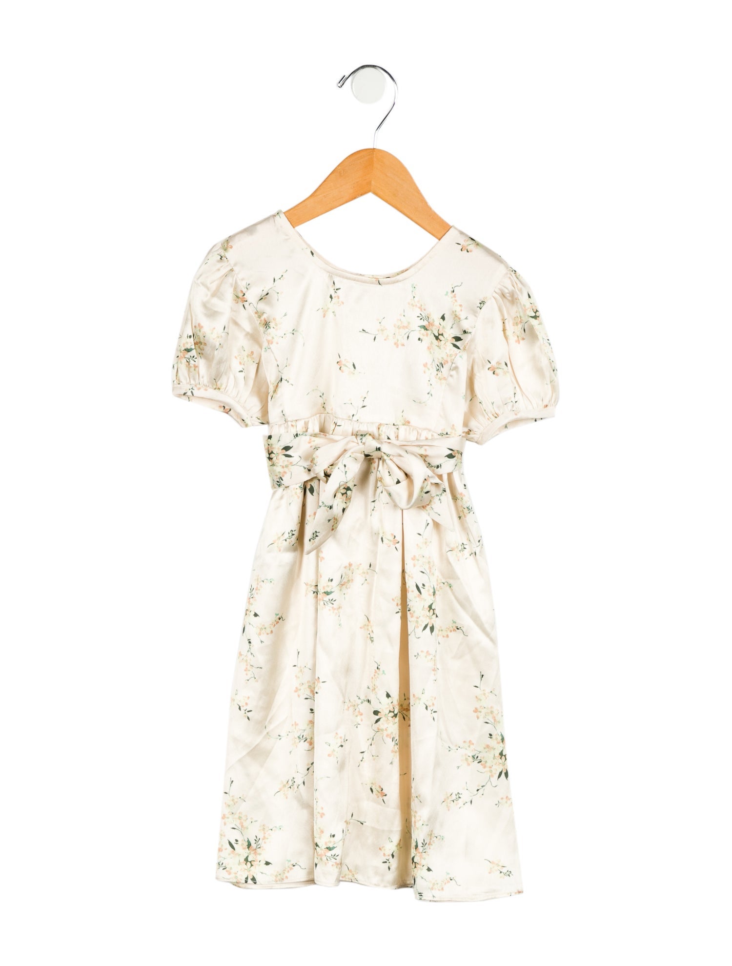LoveShackFancy Girls' Short Sleeve Floral Dress w/ Tags