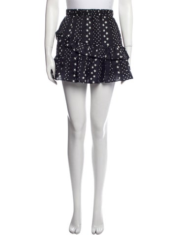 LoveShackFancy Skirts Polka Dot Print Mini Skirt Petite