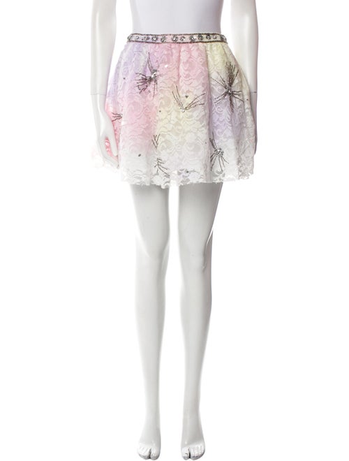 LoveShackFancy Lace Pattern Mini Skirt