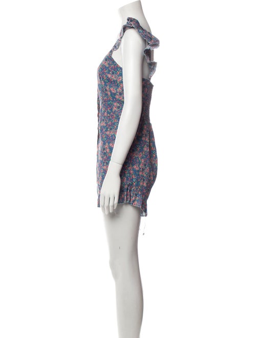 LoveShackFancy Floral Print V-Neck Romper