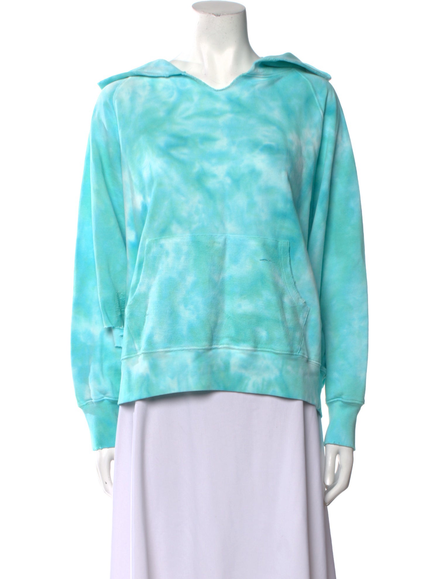 LoveShackFancy Tie-Dye Print V-Neck Sweatshirt w/ Tags