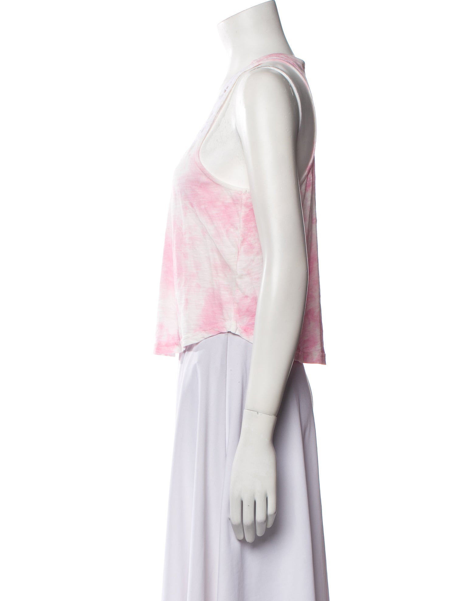 LoveShackFancy Tie-Dye Print Scoop Neck Top