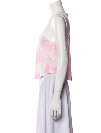 LoveShackFancy Tie-Dye Print Scoop Neck Top