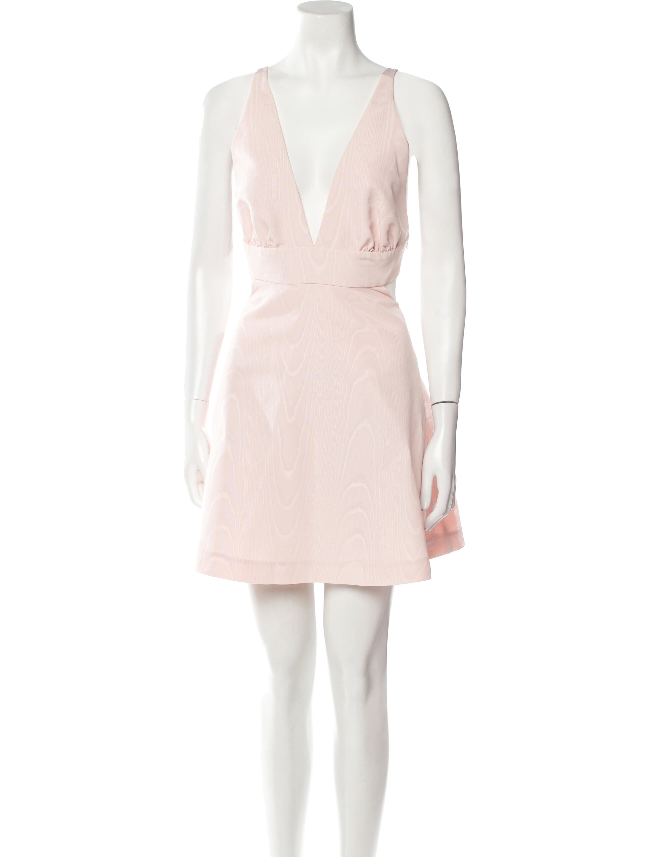 LoveShackFancy Plunge Neckline Mini Dress