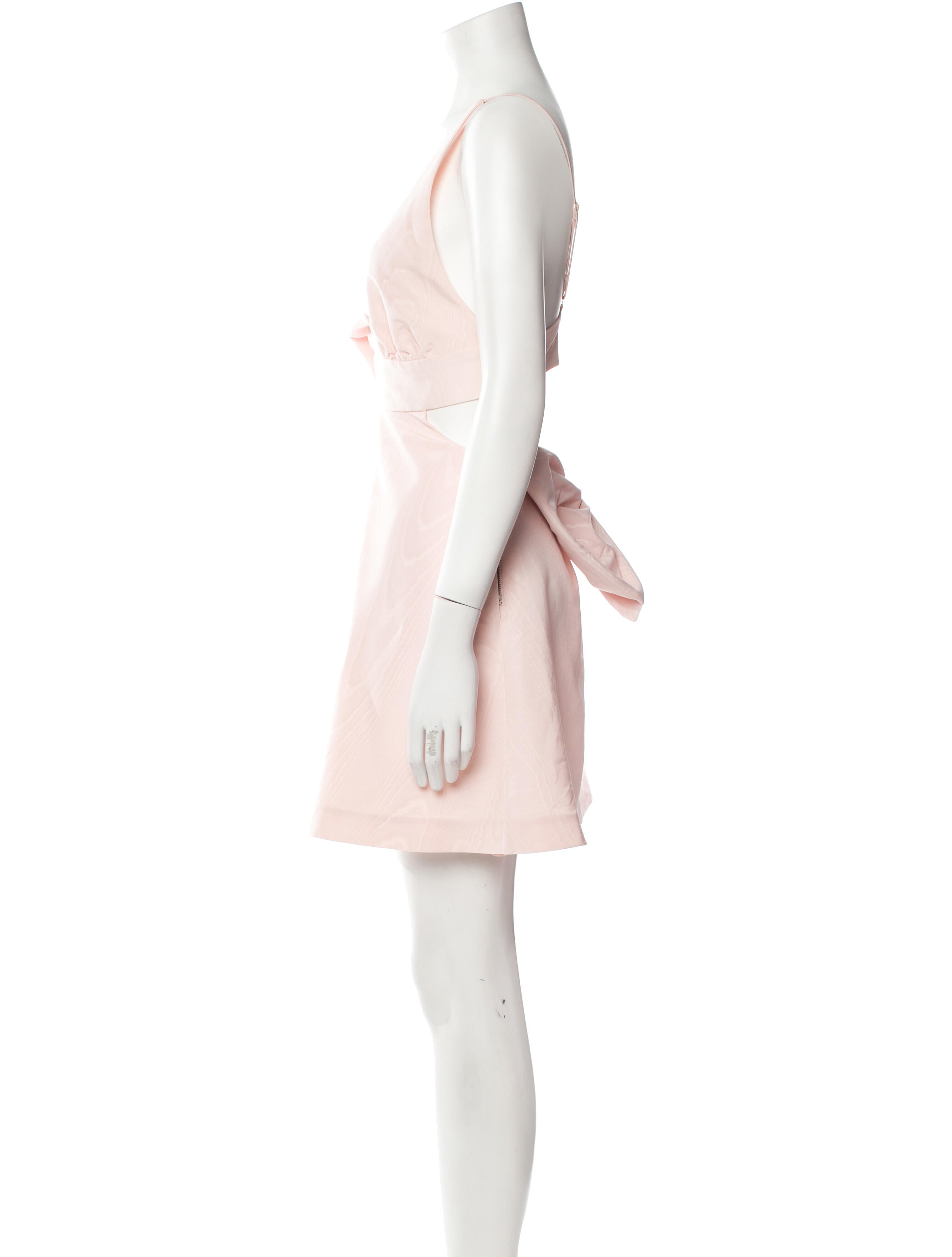 LoveShackFancy Plunge Neckline Mini Dress