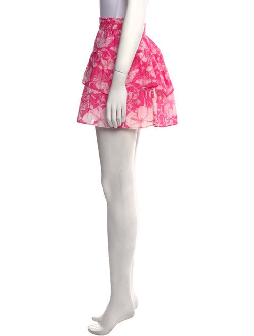 LoveShackFancy Floral Print Mini Skirt
