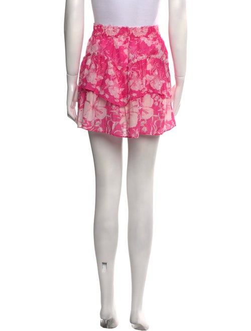 LoveShackFancy Floral Print Mini Skirt