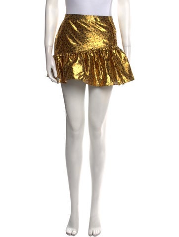 LoveShackFancy Skirts Polka Dot Print Mini Skirt XS