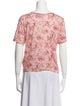 LoveShackFancy Floral Print Scoop Neck T-Shirt