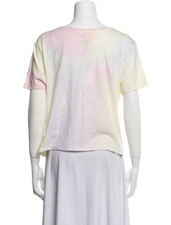 LoveShackFancy Scoop Neck Short Sleeve T-Shirt