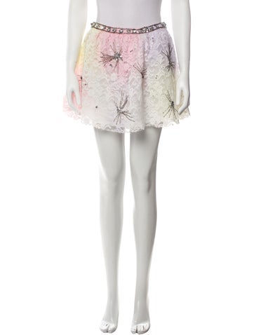 LoveShackFancy Skirts Lace Pattern Mini Skirt M
