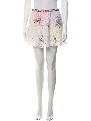 LoveShackFancy Skirts Lace Pattern Mini Skirt XXS