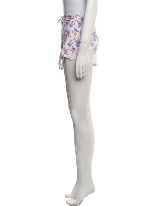 LoveShackFancy Floral Print Lace Trim Embellishment Pajamas