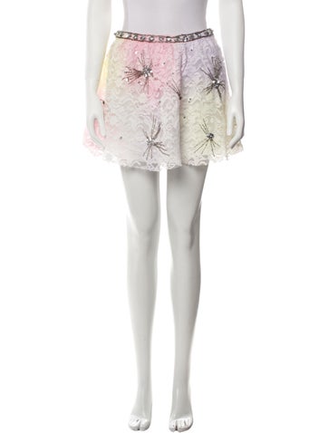 LoveShackFancy Skirts Lace Pattern Mini Skirt US 2 | XS